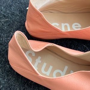 Beautiful Pink Acne Studio Babouche Leather Shoes